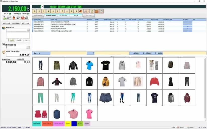 Giyim ve Tekstil Mağaza Ekranı