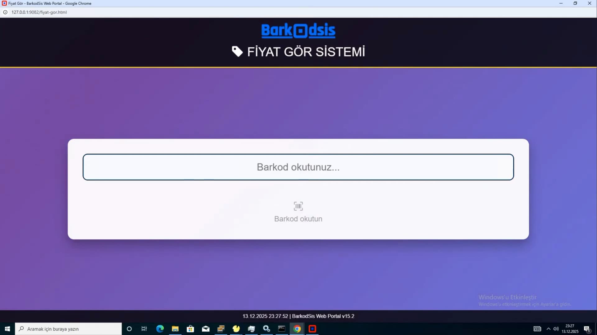Web Portal Fiyat Görüntüleme