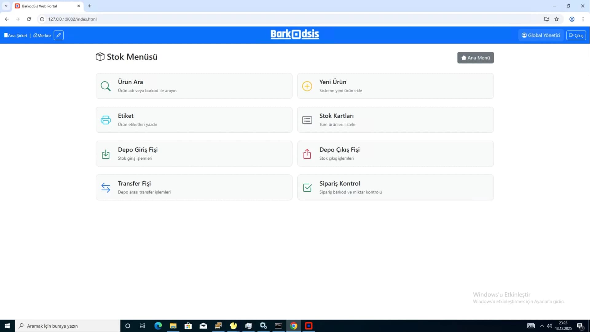 BarkodSis Web Portal Modülü