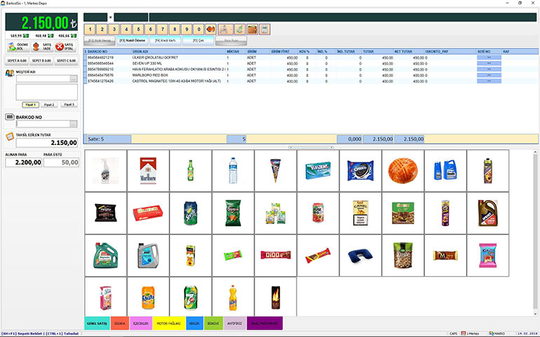 Tekel Büfe Satış Ekranı